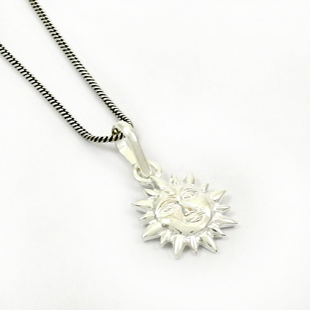 Sterling Silver Handmade Sun Pendant Jewelry