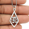 925 Sterling Solid Silver Om Pendant Indian Religious Jewelry