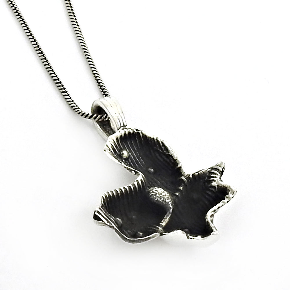 925 Solid Sterling Silver Oxidized Pendant