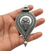 Minimalist Teardrop Pendant 925 Sterling Silver Oxidized Pendant