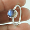 Natural Labradorite 925 Silver Statement Bohemian Ring For Women M84