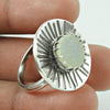 Druzy Gemstone Ring 925 Sterling Silver Stylish Jewelry