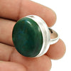 Round Shape Natural Turquoise Gemstone 925 Silver Ring