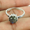 Gift For Woman 925 Silver Natural Labradorite Cocktail Boho Ring S73