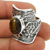Gift For Her 925 Sterling Silver Jewelry Tiger Eye Gemstone Ring K54