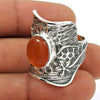 Natural Carnelian Gemstone 925 Silver Wholesale Jewelry Solitaire Ring T3