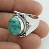 Turquoise Gemstone Sterling Silver Ethnic Boho Statement Artisan New Ring