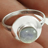 Gift For Her Statement Ring 925 Silver Natural Rainbow Moonstone T6