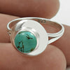 Natural Turquoise Gemstone 925 Sterling Silver Cocktail Ring For Girls Z6
