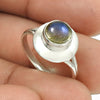 Natural Labradorite Gemstone Ring 925 Silver Wholesale Jewelry X4