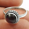 Natural Garnet Trendy Statement Ethnic Root Chakra Ring Sterling Silver