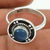Gift For Woman Statement Boho Ring 925 Silver Natural Chalcedony E8