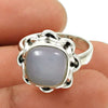 Natural Chalcedony Gemstone Sky Ring 925 Silver Wholesale Jewelry E17