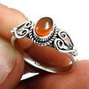 Gift For Woman 925 Silver Natural Carnelian Cocktail Bohemian Ring P11