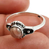 Natural Rhodochrosite 925 Silver Cocktail Tribal Ring For Girls M12