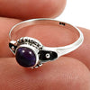 Natural Amethyst Gemstone 925 Silver Cocktail Boho Ring For Women Z12