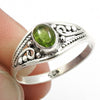 Natural Green Tourmaline Gemstone 925 Silver Cocktail Ethnic Ring For Girls A23