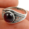 Natural Garnet Gemstone Cocktail Vintage Ring 925 Sterling Silver K1
