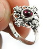 Proposal Ring Natural Red Garnet Gemstone 925 Silver Cocktail Ring V6