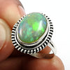 925 Sterling Silver Natural Opal Gemstone Ring Size 8