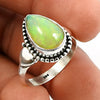 925 Sterling Silver Natural Opal Gemstone Trendy Ring Size 6