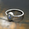 Natural Labradorite Cocktail Vintage Ring 925 Silver For Girls A2