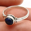 Natural Lapis Lazuli Art Deco Tribal Bezel Statement Ring 925 Sterling Silver