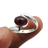 Natural Garnet Gemstone Solitaire Boho Ring 925 Silver For Girls Z26