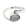 Chalcedony Gemstone Ethnic Bezel Solitaire Art Deco Ring 925 Solid Silver