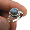 Sterling Silver Labradorite Gemstone Ethnic Statement Cocktail Wedding Ring