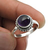 Natural Amethyst Gemstone Chunky Ring 925 Sterling Silver Handmade F14