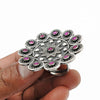 Natural Ruby 925 Solid Silver Elegant Adjustable Ring
