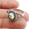 Natural Citrine Gemstone Cocktail Ring 925 Sterling Silver For Girls K5
