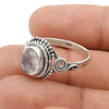 Gift For Woman 925 Silver Natural Rose Quartz Cocktail Ring K18