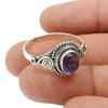 Gift For Woman Natural Amethyst Cocktail Ring 925 Sterling Silver E19