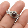 Gift For Woman Cocktail Ring 925 Silver Natural Smoky Quartz Stone V19