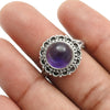 Anniversary Gift For Her Natural Amethyst Cocktail Ring 925 Silver T17