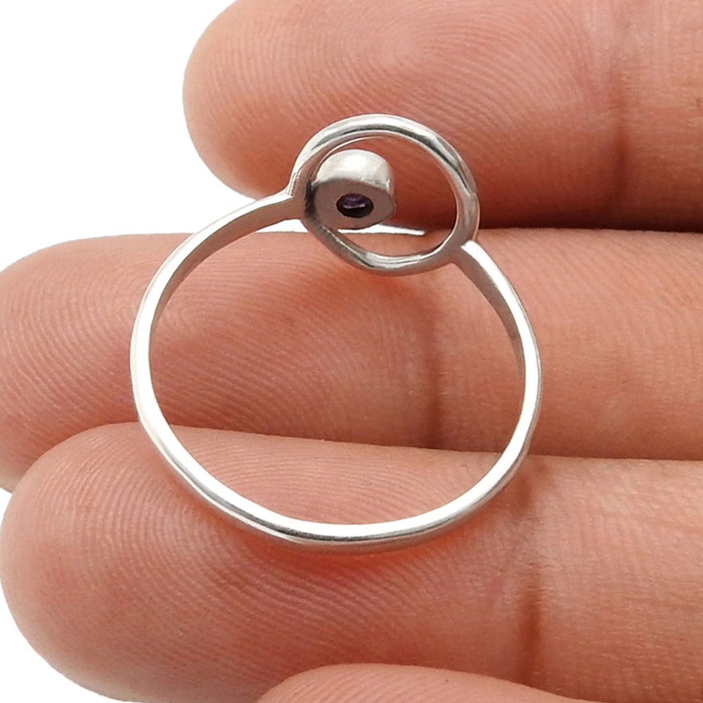 Natural Labradorite 925 Sterling Silver Birthday Wife Cocktail Ring Jewelry