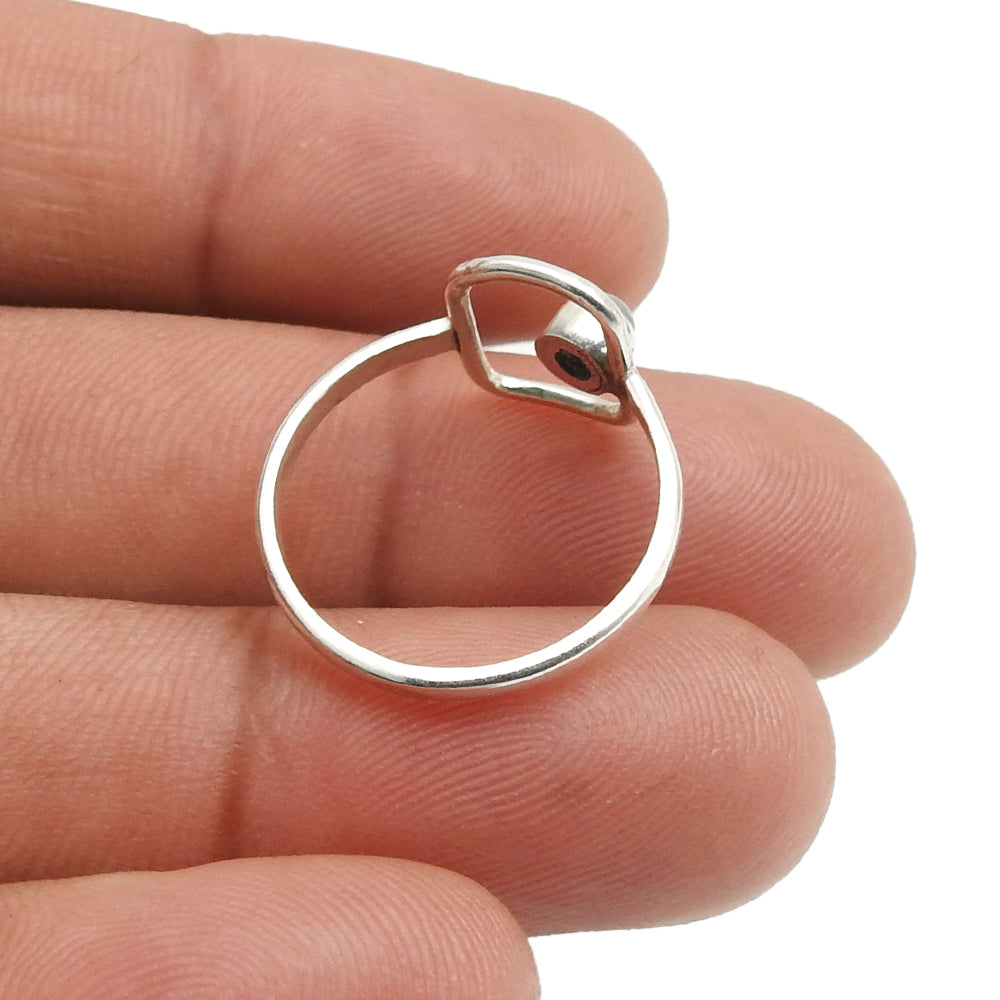 Labradorite Gemstone Sterling Silver Bezel Daughter Cocktail Ring Jewelry