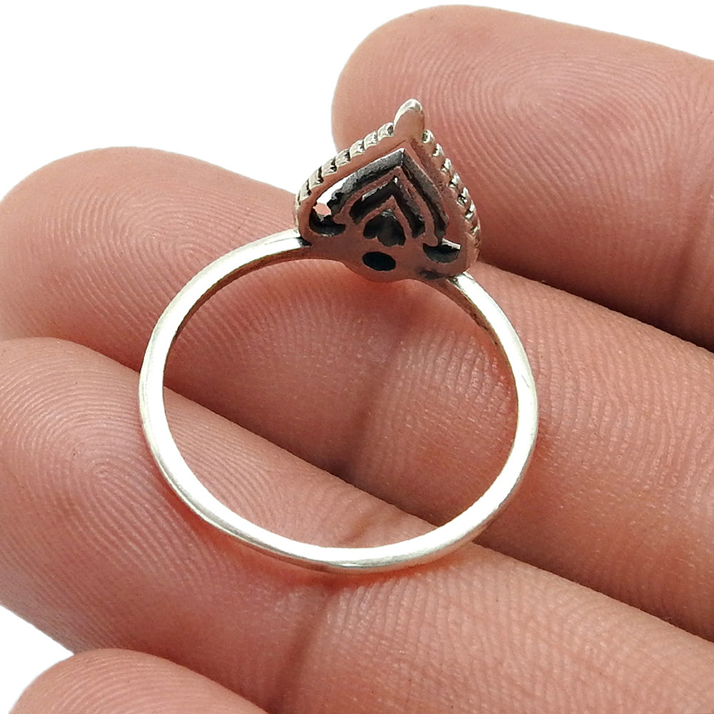 Lapis Lazuli Gemstone September Birth Crown Wife Band Ring Solid Silver