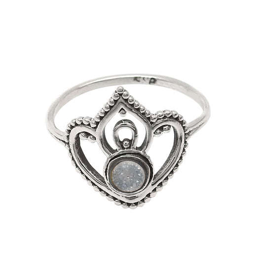 Druzy Gemstone Ring 925 Sterling Silver Handmade Jewelry