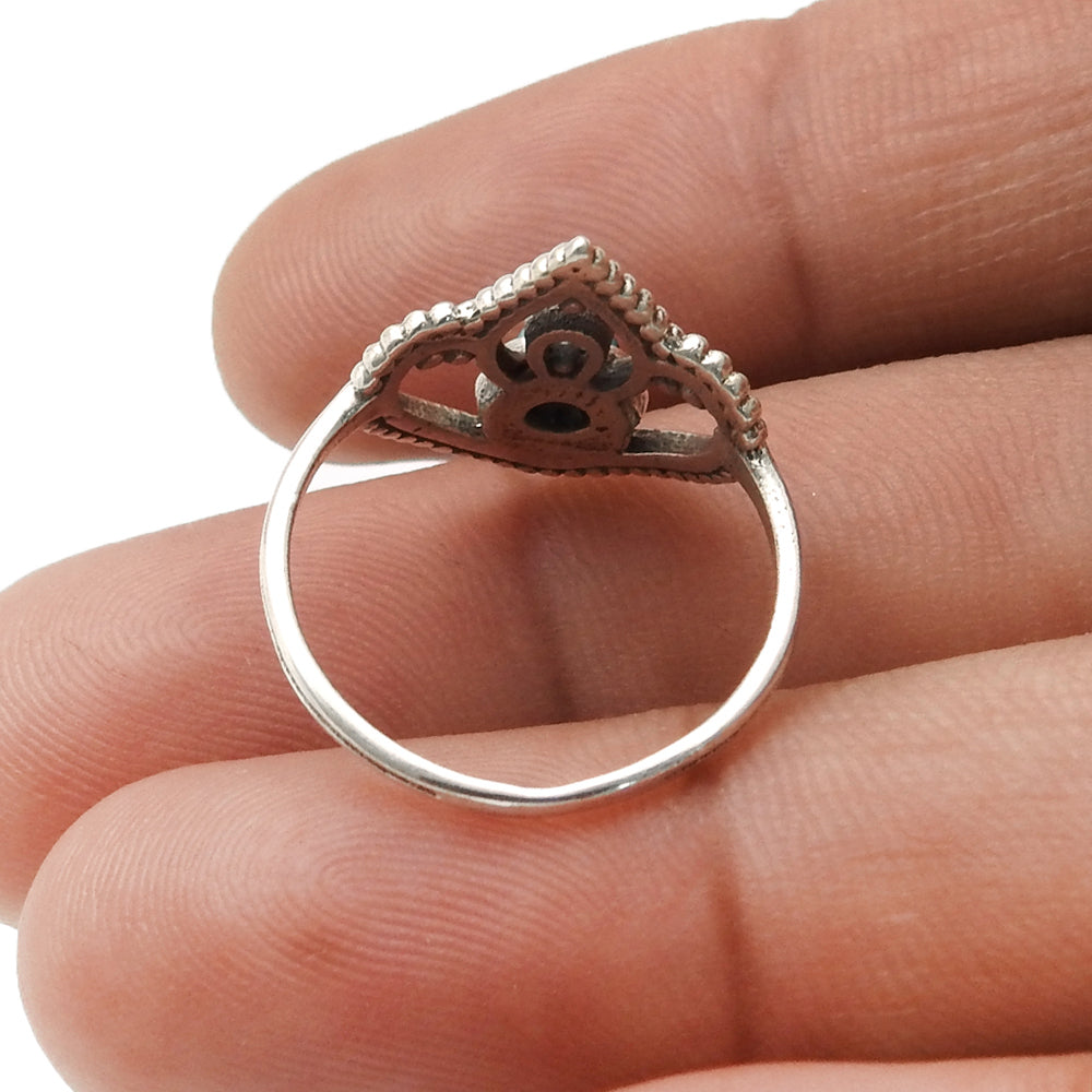 Sacral Chakra Carnelian Gemstone Sterling Silver New Band Crown Trendy Ring