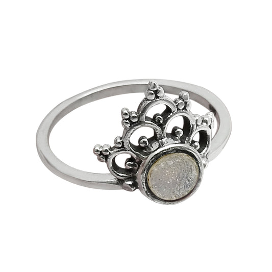 Druzy Gemstone Ring 925 Sterling Silver Indian Handmade Jewelry