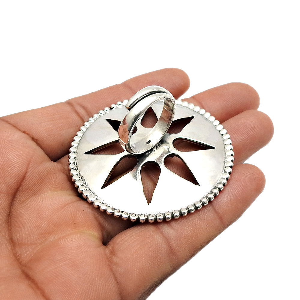 Ruby Gemstone 925 Sterling Silver Adjustable Ring Statement Jewelry