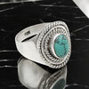 Turquoise Gemstone 925 Sterling Silver Throat Chakra Cocktail Ring