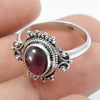 Oval Garnet Gemstone Anniversary Gift Cocktail Ring Solid 925 Silver