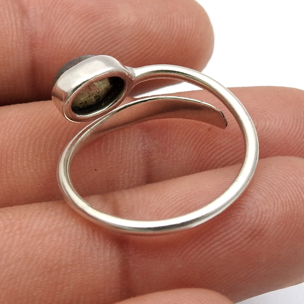Labradorite Gemstone Sterling Silver Statement Best Friend Gift Boho Ring
