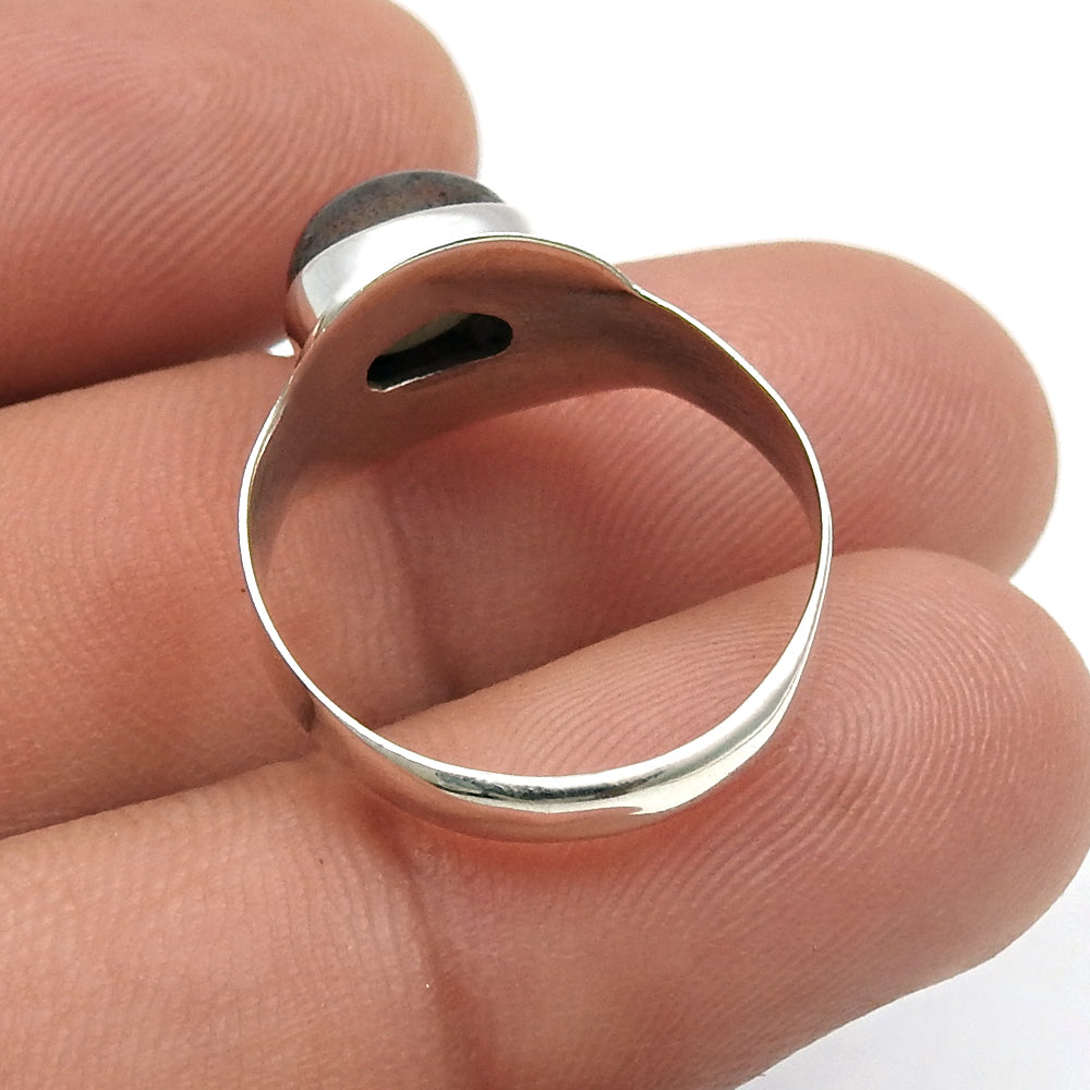 Natural Labradorite Boho Statement Best Friend Gift Ring Sterling Silver