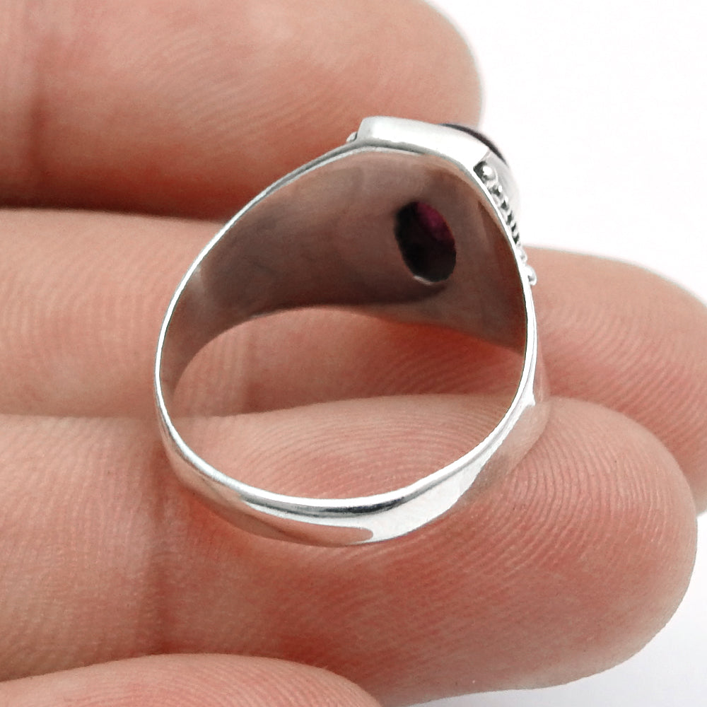 Pink Tourmaline Gemstone 925 Sterling Silver Ring Jewelry