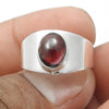 Oval Natural Garnet Cocktail Daughter Boho Ring Jewelry 925 Solid Silver